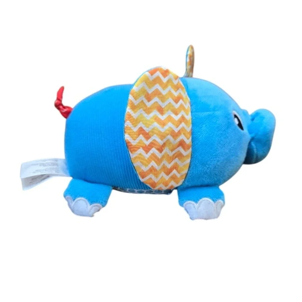 Infantino Musical Mover&Shaker Teal Elephant Baby‎ Sensory Multi-Texture Plush